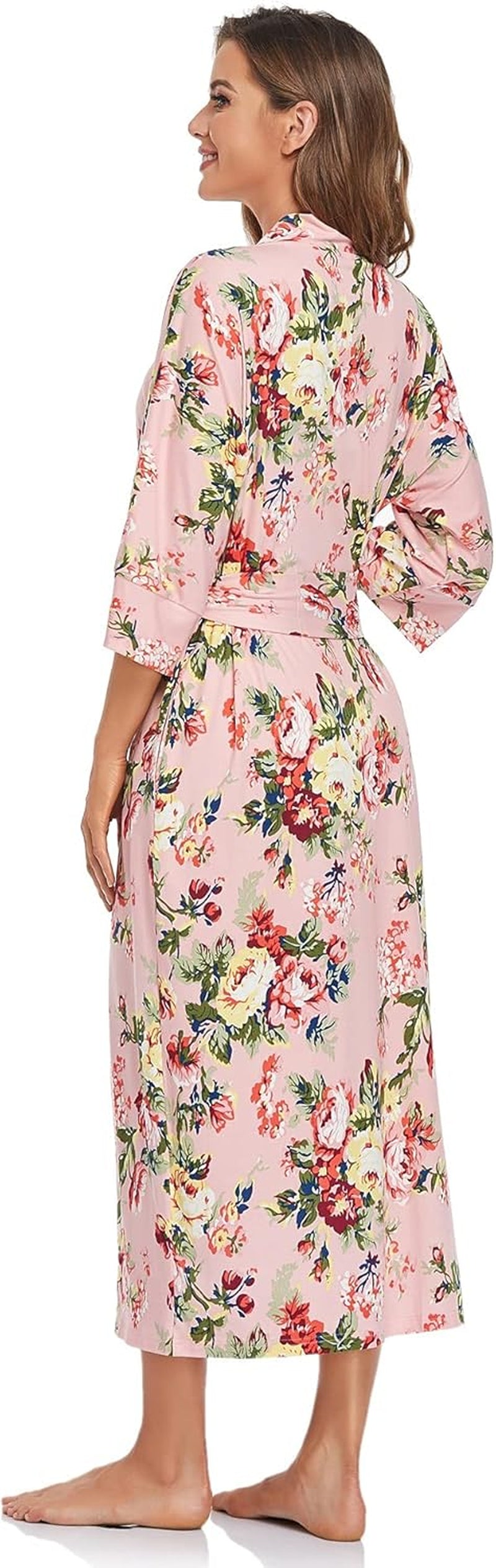 Women'S Soft Robes Long Bath Robes Full Length Kimonos Sleepwear Dressing Gown,Solid Color